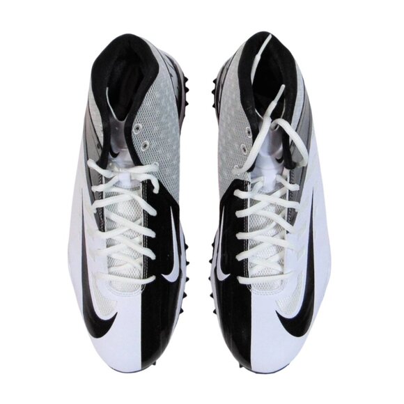 Nike Vapor 3/4 Destroyer - Sz 13.5 Men Football Shoes White Black 527879-100 NEW